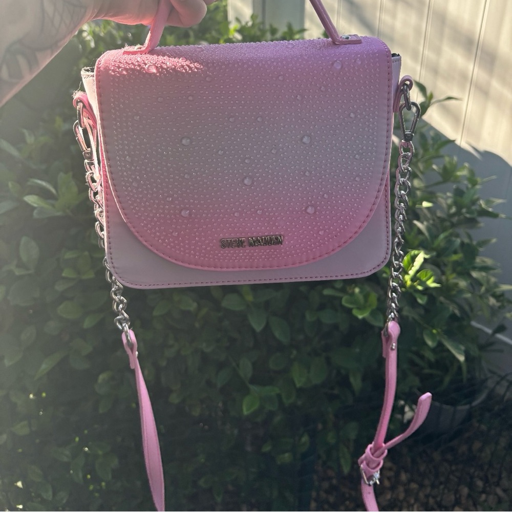 Steve Madden pink rhinestone crossbody